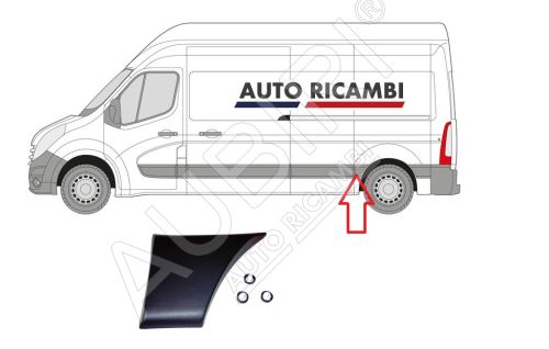 Ochranná lišta Renault Master od 2010 levá, před zadním kolem