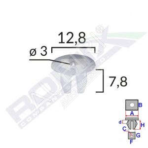 Příchytka plastů Fiat Ducato 250 25ks