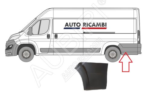 Ochranná lišta Fiat Ducato od 2014 levá, za zadní kolo, široká, černá