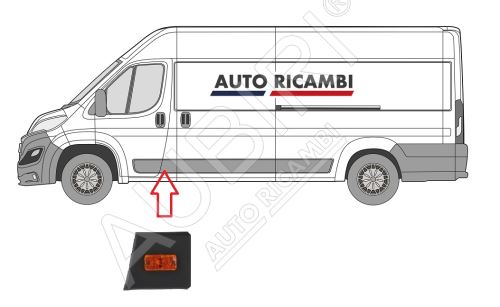 Ochranná lišta Fiat Ducato od 2014 levá, za přední dveře, B-sloupek