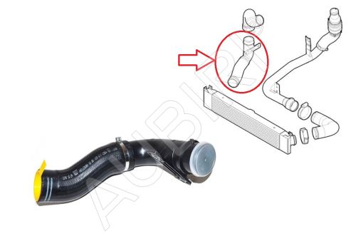Hadice plnícího vzduchu Fiat Ducato od 2006 od intercooleru do klapky