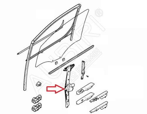 Mechanismus okna Fiat Scudo od 2022, Jumpy, Expert od 2016 přední, pravý